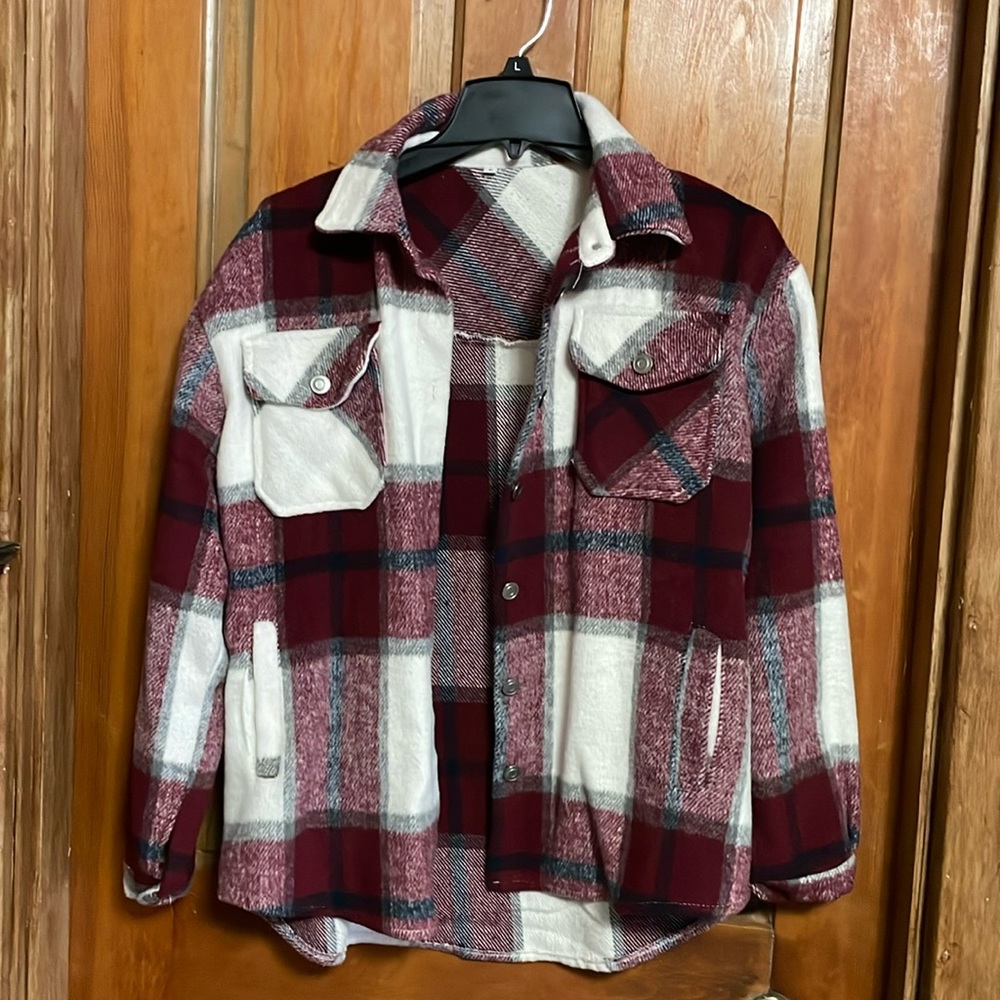 Maroon Shacket - Picture 1 of 3